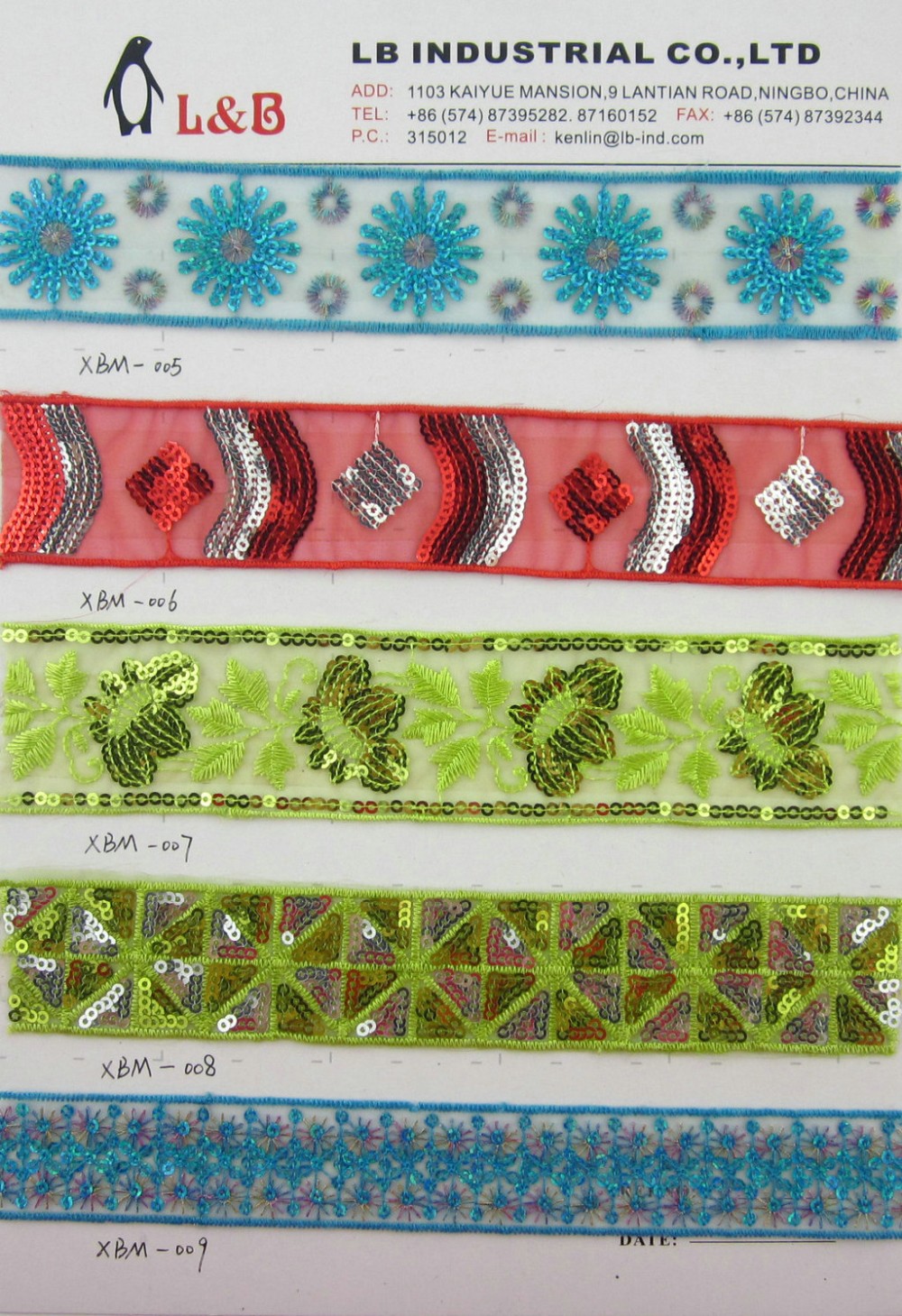 Wholesale Different Width Bling Finish Braid Elastic Sequin Lace Trim